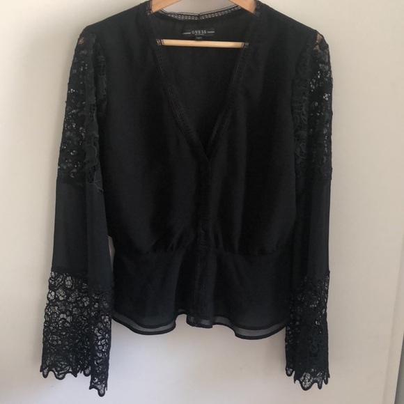 Guess Anjali Lace Trim Top - Picture 5 of 8